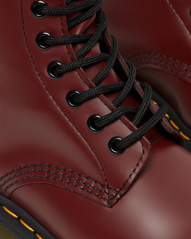 Dr Martens 1460 Smooth Læder Snørestøvler Dame Lyserød Rød | DK 202LIS